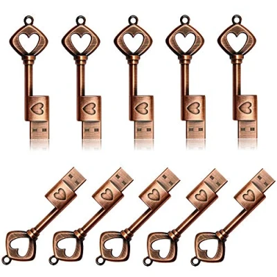 Imagen de A Plus+ 10 Piezas Memoria USB 2.0 de 8 GB Forma Corazón Llave Pen Drive para la Boda