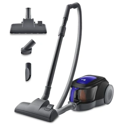 Imagen de LG VC5506NHTB Aspirador sin Bolsa 650W, Sistema Ciclónico Elipse, Aspiradora Tubo Telescópico, Regulación Potencia, Depósito 1,1L, Especial alfombras y suelos duros, Azul
