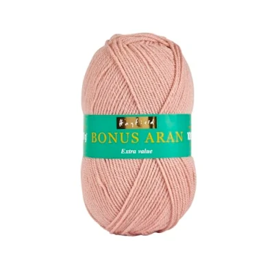 Imagen de Hayfield Bonus Aran Ovillo de lana, color rosa ostra (614), 100 g