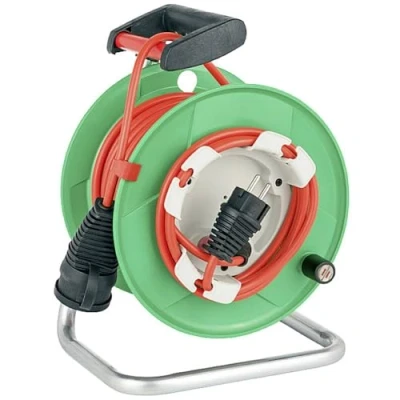 Imagen de Brennenstuhl Garant® G IP44 enrollacables para jardín 23+2 m con acoplamiento externo (cable de 25 en color rojo, uso corto exteriores, Made in Germany)