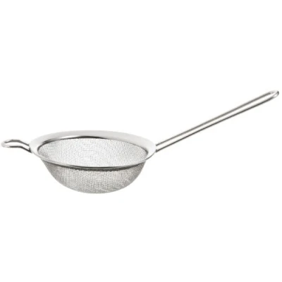 Imagen de FACKELMANN Food &amp; More Colador de Cocina Acero Inoxidable, Malla Fina, Tamiz, Borde Plano 10 cm, Mango Color Inox, 25x10x4 1 ud.