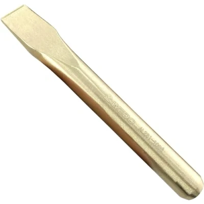 Imagen de WEDO cincel plano, profesional, a prueba de explosiones, sin chispas, tamaño 25 mm, longitud 300 bronce aluminio, estándar BAM/FM/DIN