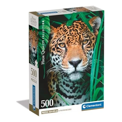 Imagen de Clementoni Collection Jaguar In The Jungle Puzzle De 500 Piezas, Rompecabezas Adultos, Entretenimento, 35541, Multicolor