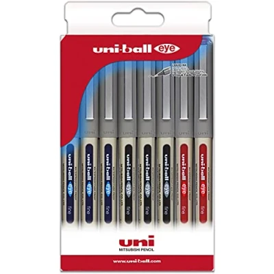 Imagen de Uni ball Estuche Rollers tinta líquida UB 157 colores básicos 8 uds