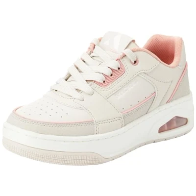 Imagen de Skechers Uno Court, Zapatillas de Deporte Mujer, Cuero Natural Coral Duraleather Trim, 36.5 EU