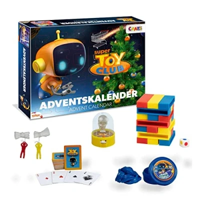 Imagen de CRAZE Calendario De Adviento Con Juguetes Super TOY CLUB, Juegos Y Retos Para Resolver, Las 24 Sorpresas Que Incluyen Harán Más Divertida La Cuenta Atrás Navidad