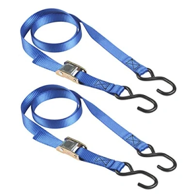 Imagen de Master Lock 4368EURDAT Cinchas de Amarre con Hebilla y Ganchos, Envase 2, Azul, 2 m x 25 mm