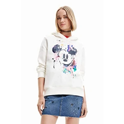 Imagen de Desigual Sweat_Mickey 1001 Sudadera, Blanco, XL para Mujer