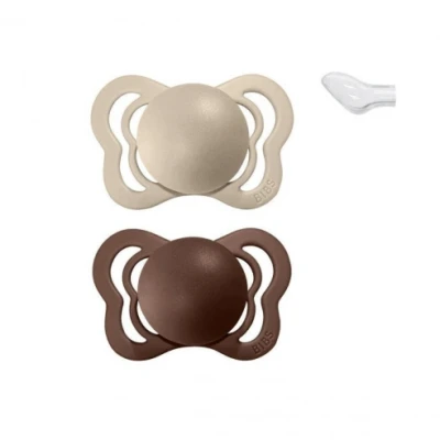 Imagen de 2 Chupetes BIBS Couture Vanilla/Mocha Silicona