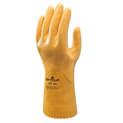 Imagen de SHOWA 771, Revestimiento de Nitrilo, Químico, Amarillo, 10/XL