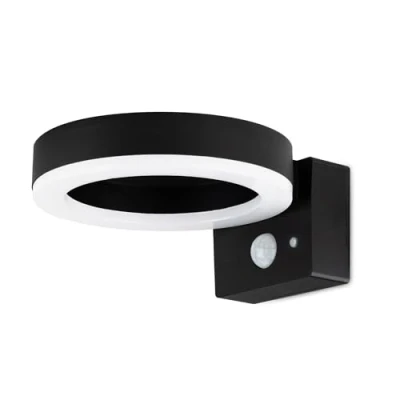Imagen de Brendz MALABO Lámpara de pared solar LED con sensor movimiento: luz seguridad 600 lúmenes, resistente al agua IP44, movimiento y 3 modos