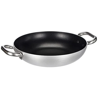 Imagen de Pentole Agnelli FAMA10SEL32 Seleccionar sartén de aluminio, 2 asas acero inoxidable, 32 cm, plata