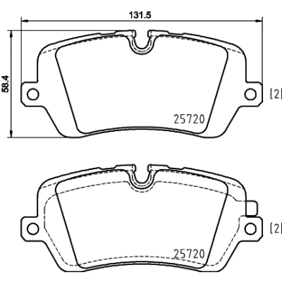 Imagen de HELLA 8DB 355 020 361 Juego de pastillas freno preparado para indicador desgaste con tornillos pinza accesorios