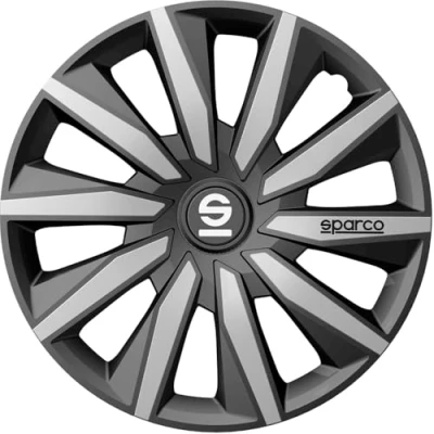Imagen de Sparco Juego de 4 Tapacubos Milano 15 Pulgadas Gris/Plateado