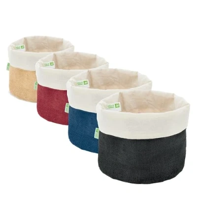 Imagen de Meyvaser Panera para pan de Algodón y Jute Natural, Bolsa pan, guardar 20x 15 Cm (110 B065)
