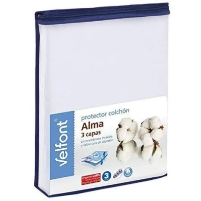 Imagen de Velfont Protector colchón Alma 3 Capas (135, Blanco)