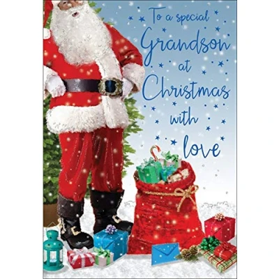 Imagen de Piccadilly Greetings Regal Publishing Tarjeta de Navidad para nieto, 22,8 x 15,2 cm