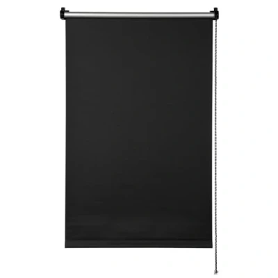 Imagen de GARDINIA Estor Enrollable EASYFIX con Revés Térmico para Fijar o Pegar, Opaco sin Taladrar, Protección contra el Calor, Ahorro de Energía, Negro, 100 x 150 cm (Ancho Alto)
