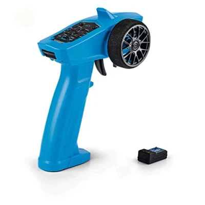 Imagen de Carson 500500100 Wheel Start 2.4G Radio para coche (2,4 G, incluye accesorios, control remoto, receptor, 3 canales, compatible con Tamiya Kit), color azul , color/modelo surtido
