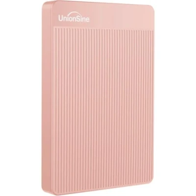 Imagen de UnionSine Disco Duro Externo 500GB 2.5&quot; USB3.0 Ultra Slim Portátil HDD Almacenamiento para PC, Mac, MacBook, Chromebook, Xbox, PS4 (Color Rosa) HD2510