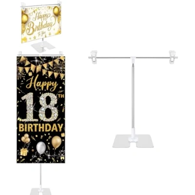 Imagen de HMLFDC Soporte Carteles Ajustable en Anchura y Altura, para Información Presentación Acero Inoxidable, A3 A4 de Anuncios Bodas, Ferias, Venta al por Menor, Menús, Pósteres