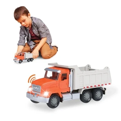 Imagen de B. Driven by Battat Camión volquete de Juguete para niños Vehículo construcción Luces y Sonidos Piezas móviles 3 años + Micro Volqueta