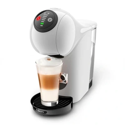 Imagen de Krups Nescafé Dolce Gusto Genio S, cafetera de cápsulas para bebidas frías y calientes, Depósito agua 0.8 L, modo Eco, Thermoblock, apagado automático, blanco