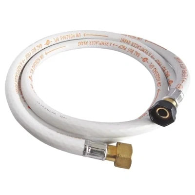 Imagen de SOMATHERM FOR YOU, Manguera de goma para gas Butano/propano Longitud 1 metro Accesorios tuerca giratoria 20/150 y 15/21 Vida útil 10 años Ideal aparatos