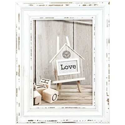 Imagen de Zep SY946W Marco de Fotos Madera 10 x 15 cm Rivoli Blanco, Beige (17 12 1,8 cm)