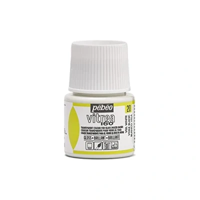 Imagen de Pébéo Vitrea Pintura para Cristal (45 ml), Color Blanco