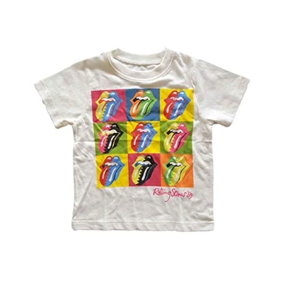 Imagen de The Rolling Stones Camiseta del Niño Two Tone Tongues Oficial 12 Months To 5 Yrs Size 3 Years