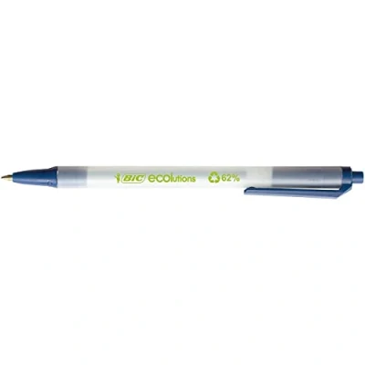Imagen de BIC Clic Stic ECOlutions Bolígrafos Retráctiles de Punta Media (1,0 mm) Azul, Caja 50