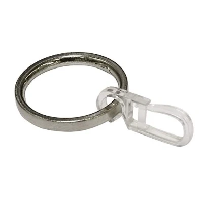 Imagen de Gardinia Anillos de Cortina, Metal, Aspecto Acero Inoxidable, 2.8x0.4, 6