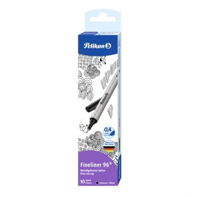 Imagen de Pelikan 943241 Fineliner 96 Rotuladores (10 unidades, en caja), color negro