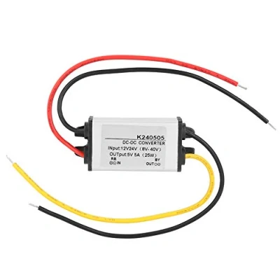 Imagen de DEWIN Convertidor Buck, DC 12V/24V a 5V 5 Reductor, Módulo de Fuente Alimentación Reductor