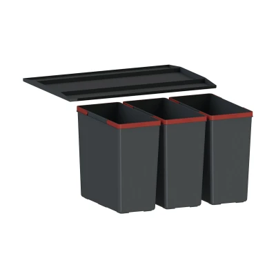 Imagen de Franke Easysort 600 3 0 Clasificador de Residuos, Negro, 37.6 x 56.4 34.3 cm