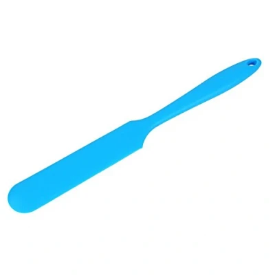 Imagen de Espátula de silicona resistente al calor y antiadherente, cepillo raspador goma, herramienta cocina para crema pasteles, mantequilla (azul)