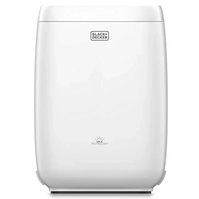 Imagen de Black+Decker BXAP350E Purificador de aire con sensor calidad del aire, silencioso Filtración Triple indicador cambio filtro Hasta 80m2 CADR 350m3/h