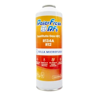 Imagen de Gas Refrigerante Organico para Aire Acondicionado Coche Ralerfresh RFs Equivalente a 650gr sustituto de los Gases R134a y R12 (Botella RFs)