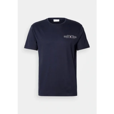 Imagen de GANT Printed Graphic Camiseta básica, Hombre, Talla: Large, Evening blue