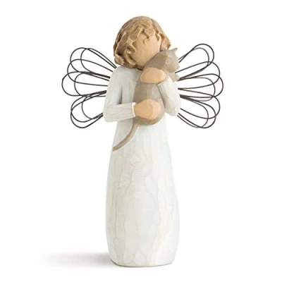 Imagen de Willow Tree Figura de ángel con Gatito, Home &amp; Navidad Deco, Enesco