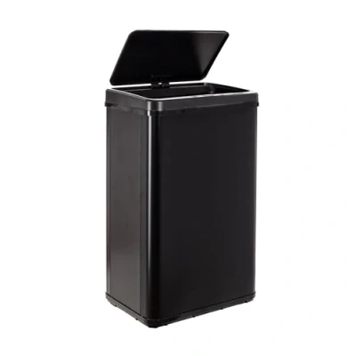 Imagen de WELL HOME MOBILIARIO &amp; DECORACIÓN Cubo de basura inteligente SIN patas con apertura automática o contacto manual, 50L, Alto: 67,5 (x35,5x26), negro.