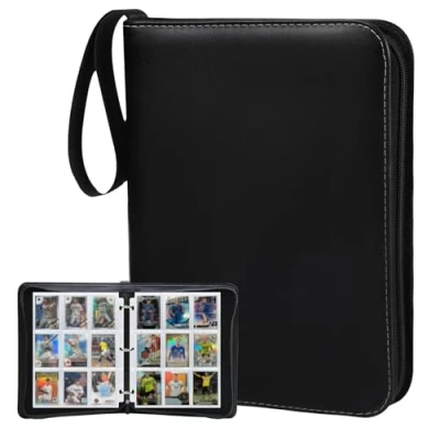 Imagen de Aischens Álbum de Cartas Coleccionables Magic, 9 bolsillos 50 Paginas Extraíbles 900 Tarjetas, Album Cromos Carpeta Tarjetas con Cremallera, para Coleccion Futbol