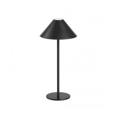 Imagen de FORLIGHT SIRINA Lámpara de mesa LED. Inalámbrica, portátil y recargable. IP54 Interior exterior.Carga USB. Regulable.Color Negro