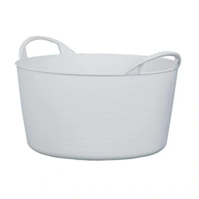 Imagen de RED HOG Contenedor Cubo Cesta Flexible Flexi Multifuncional, Establo, Jardín, Garaje, Alimentación de Animales, Mezcla, Almacenamiento, Riego, Lavado, Resistencia 120 kg, 35x23x30cm 14L Pistacho