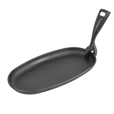 Imagen de Olympia de hierro fundido Sizzler cacerola 240 x 140 mm sartenes revestimiento comercial