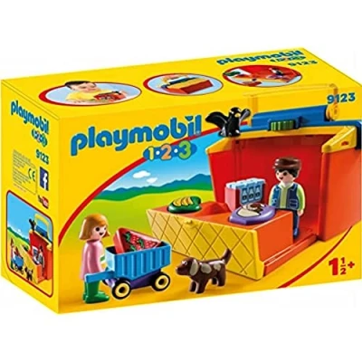 Imagen de PLAYMOBIL 1.2.3 Mercado Maletín (9123)