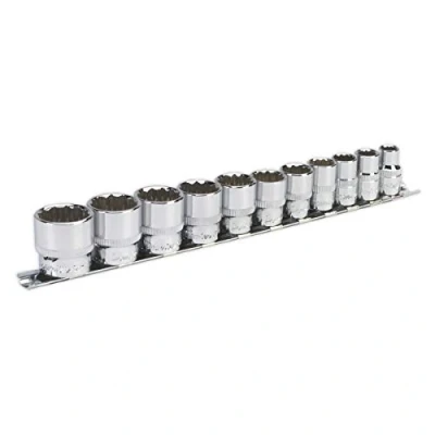 Imagen de Sealey Socket Set 11pc 3/8&quot; Sq Drive 12pt WallDrive Imperial