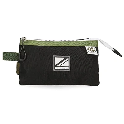 Imagen de Pepe Jeans Luca Estuche Triple Negro 22x12x5 cms Poliéster