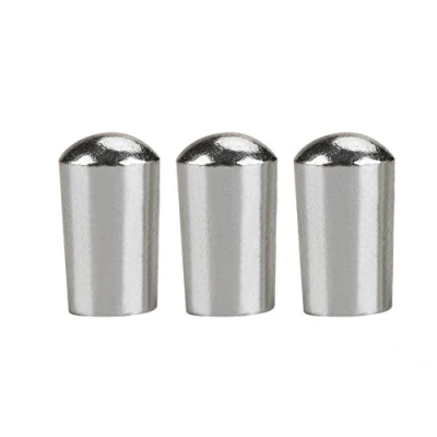 Imagen de Drfeify Tapa de Cambio Guitarra 3, Punta Perilla Interruptor Palanca Cobre 3 Vías para LP EPI Accesorio Eléctrica(3.5mm Plata)